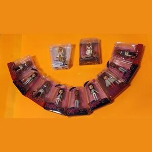 Mini Bratz Collectible Fashion Doll Set - Pink & Purple Collection - Lot Of 11